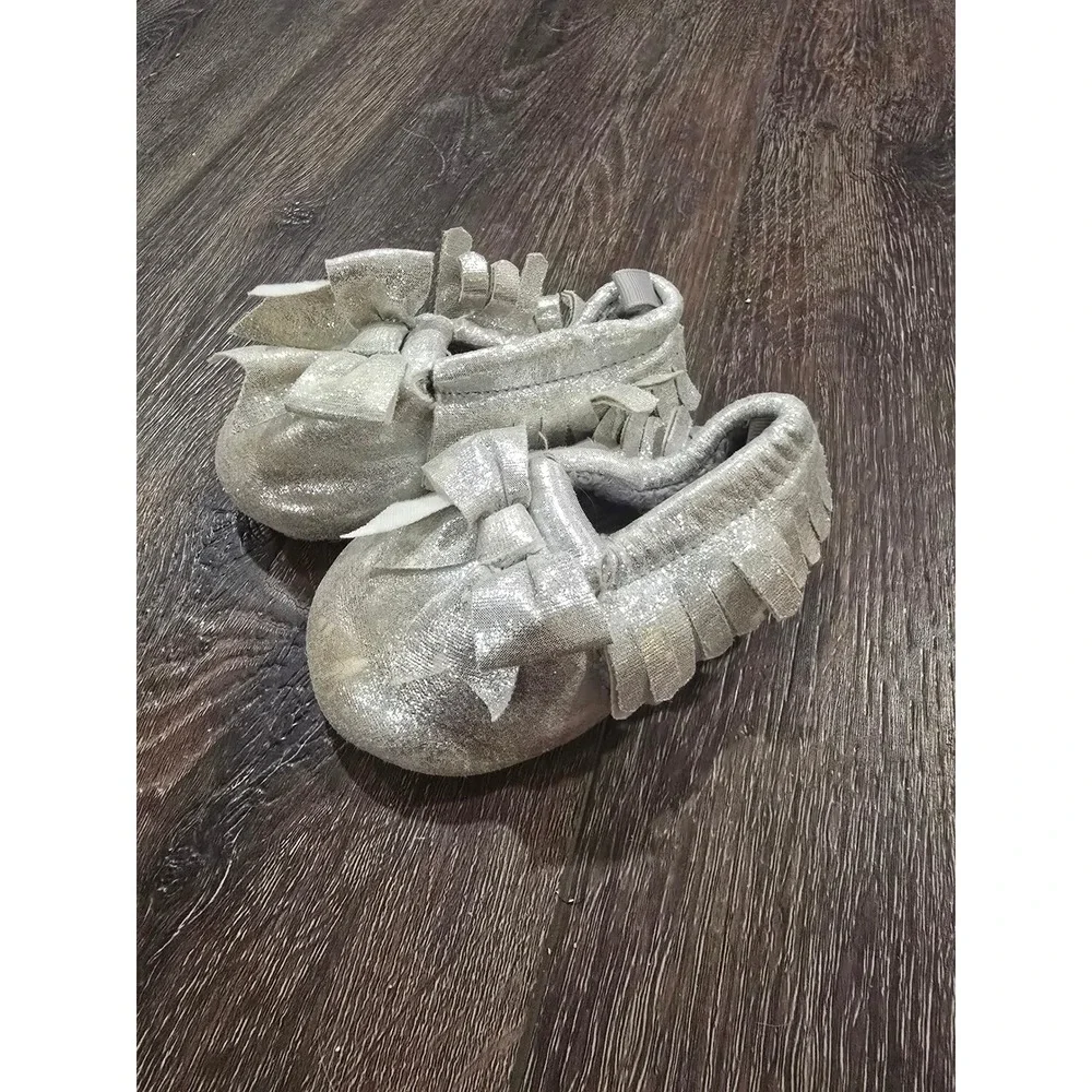 Moccasin Toddler Girls Polar Bear Faux Fur Slippers Grey Size 4 IGWN49SG210